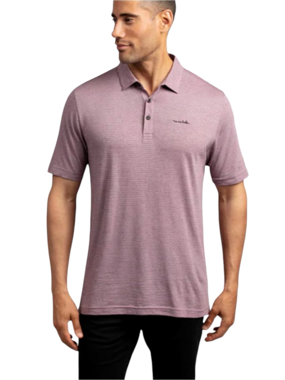 Travis Mathew Fish‎ Outta Water Polo Men XXL Bordeaux Pima Cotton Golf Shirt